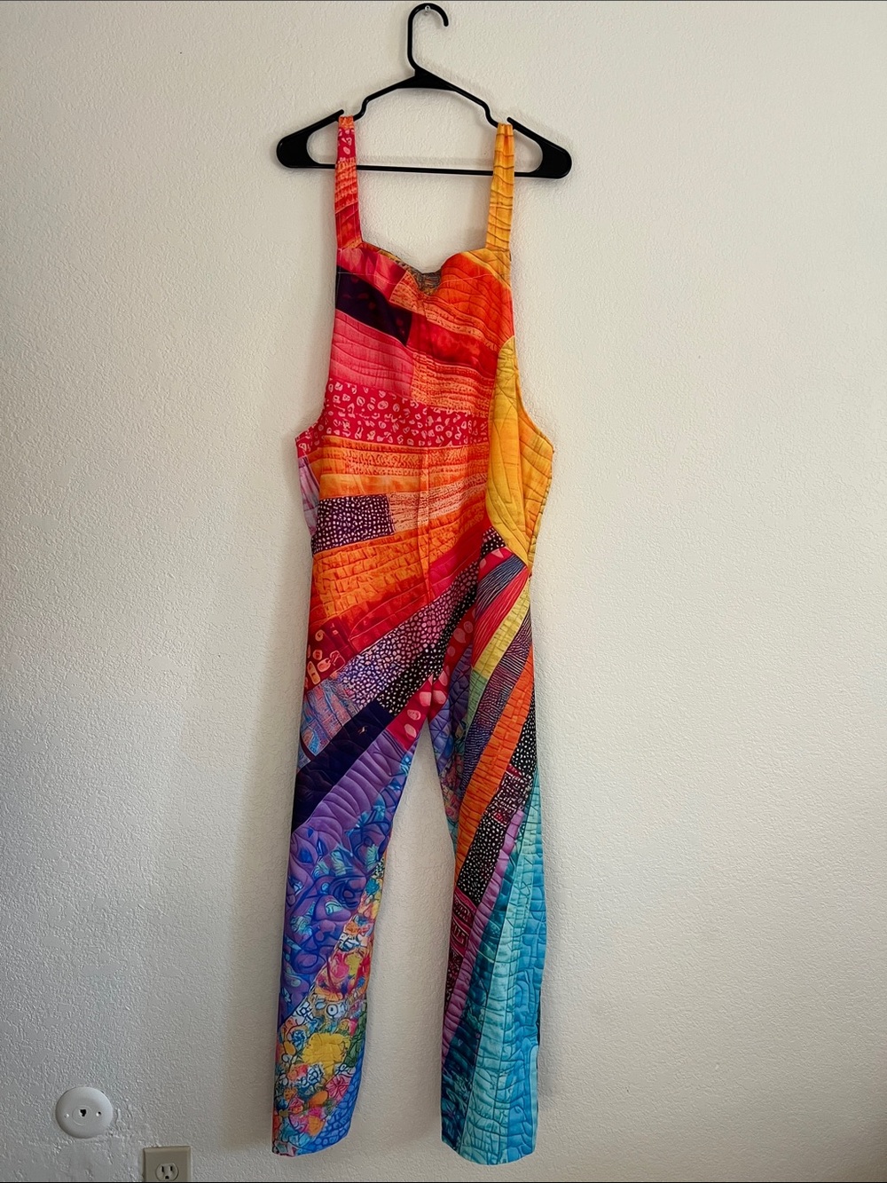 Bohemian Boho Wide Leg Patchwork Jumpsuit - Picture 2 of 2